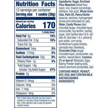 Pillsbury Ready to Eat or Bake Cookie Dough - Monster, 12 ct