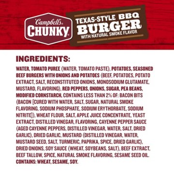 Campbell's Chunky Texas-Style BBQ Burger Soup