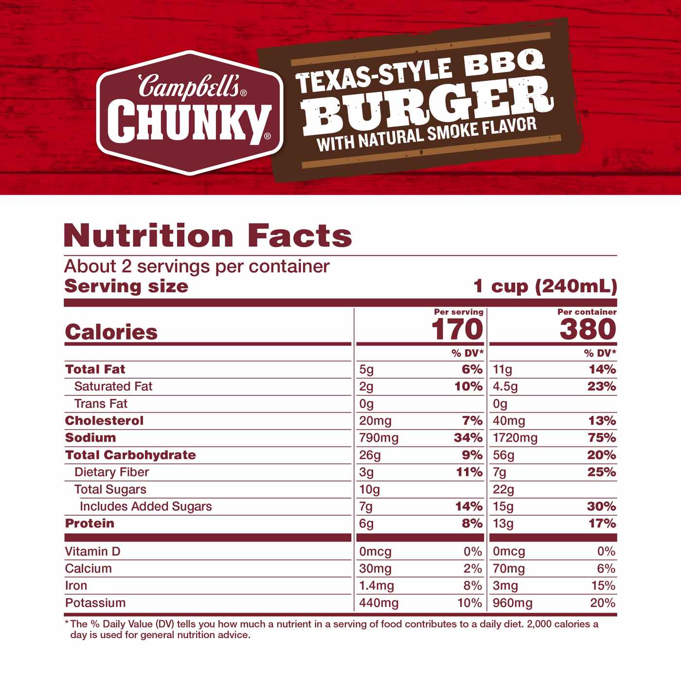 Campbell's Chunky Texas-Style BBQ Burger Soup; image 8 of 10