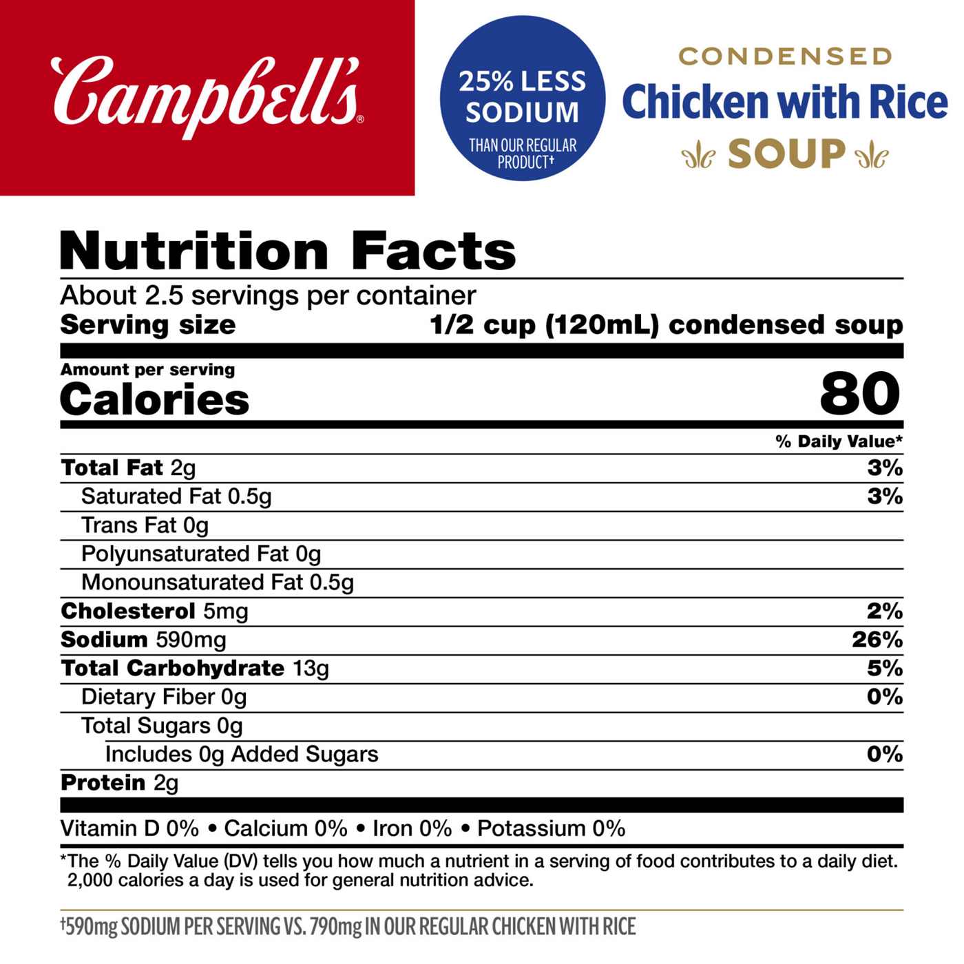Campbell's Chicken With Rice 25% Less Sodium; image 3 of 6