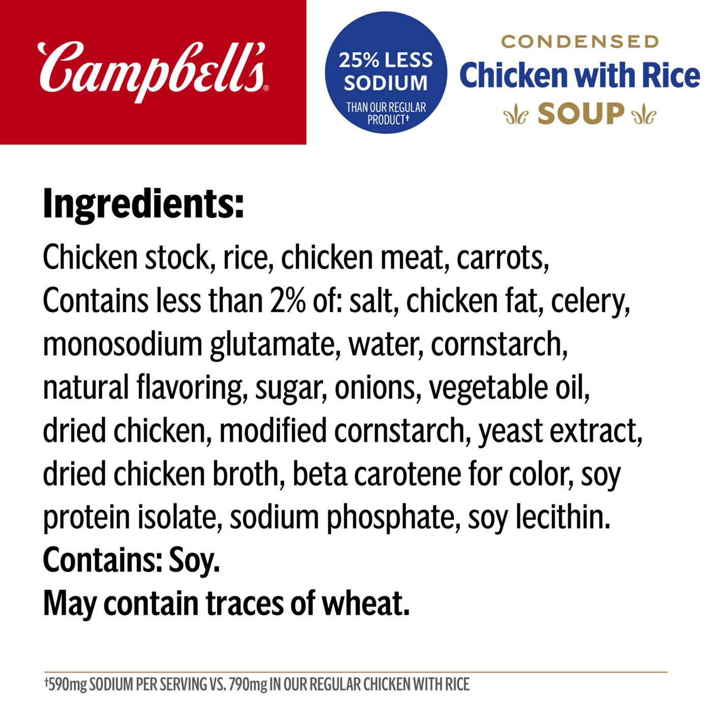 Campbell's Chicken With Rice 25% Less Sodium; image 4 of 6