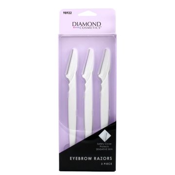 Diamond Cosmetics Professional Eyebrow Razors, 3 ct