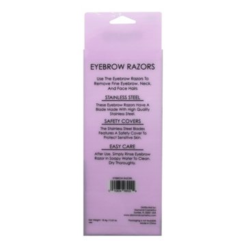 Diamond Cosmetics Professional Eyebrow Razors, 3 ct