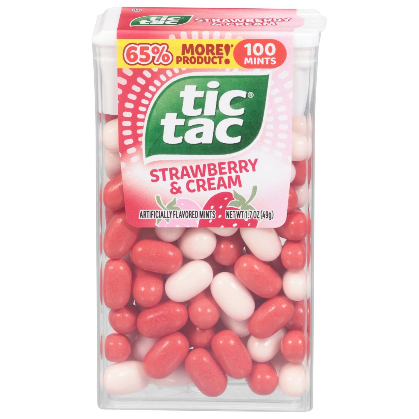 Tic Tac Strawberry & Cream Mints; image 1 of 2