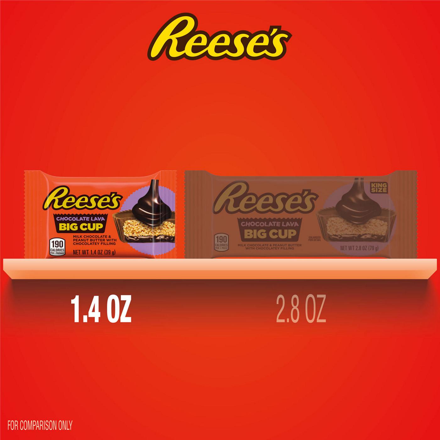 Reese's Big Cup Chocolate Lava Milk Chocolate Peanut Butter Cups; image 2 of 7