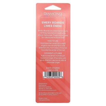Diamond Cosmetics Colored Emery Boards, 10 ct
