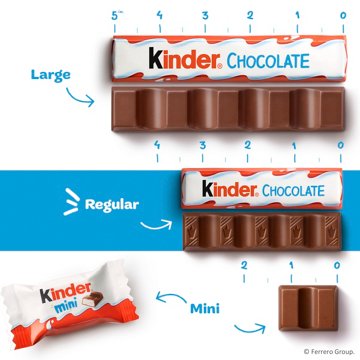 Kinder Chocolate with Milky Filling Snack Size Candy