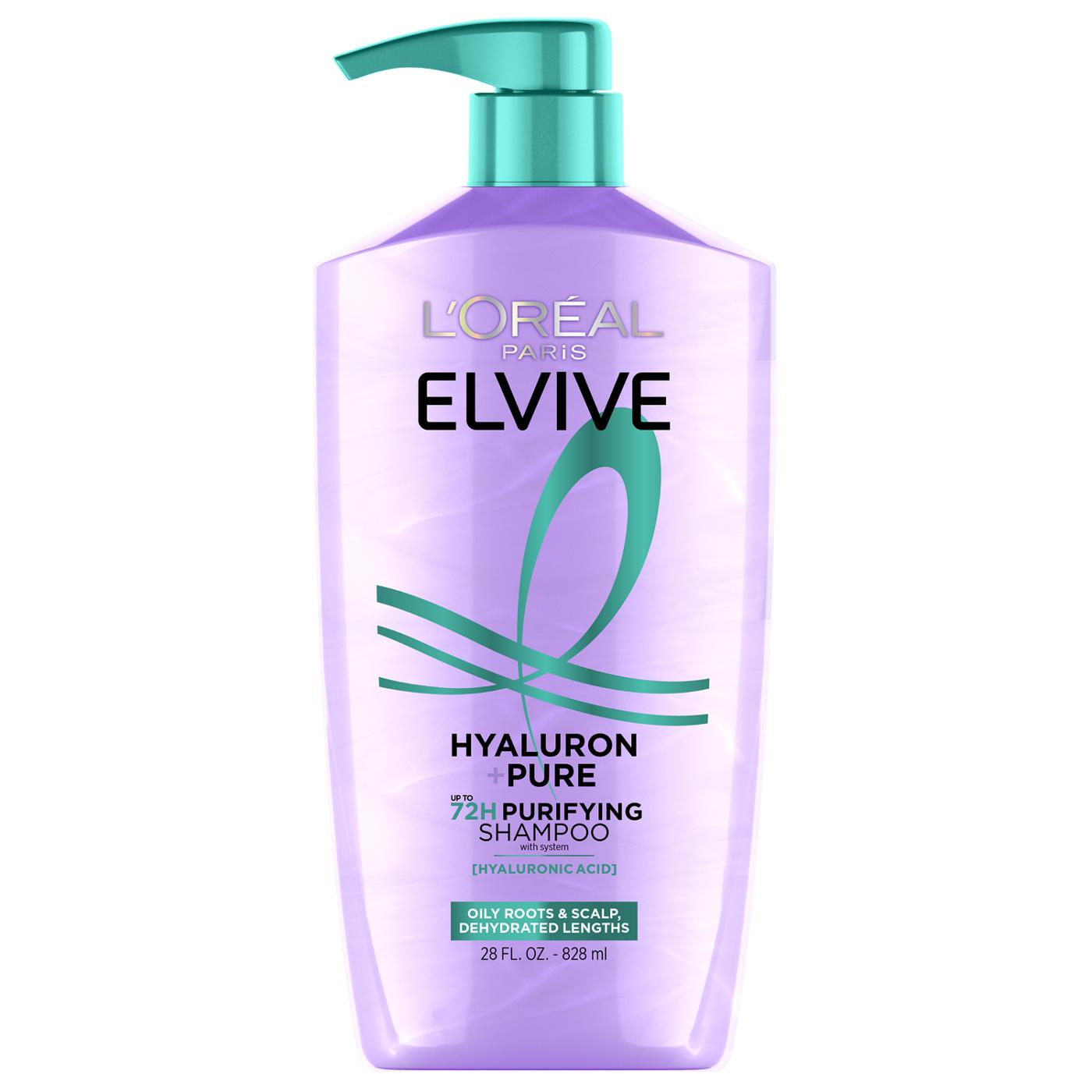 L'Oréal Paris Elvive Hyaluron + Pure Purifying Shampoo; image 1 of 3