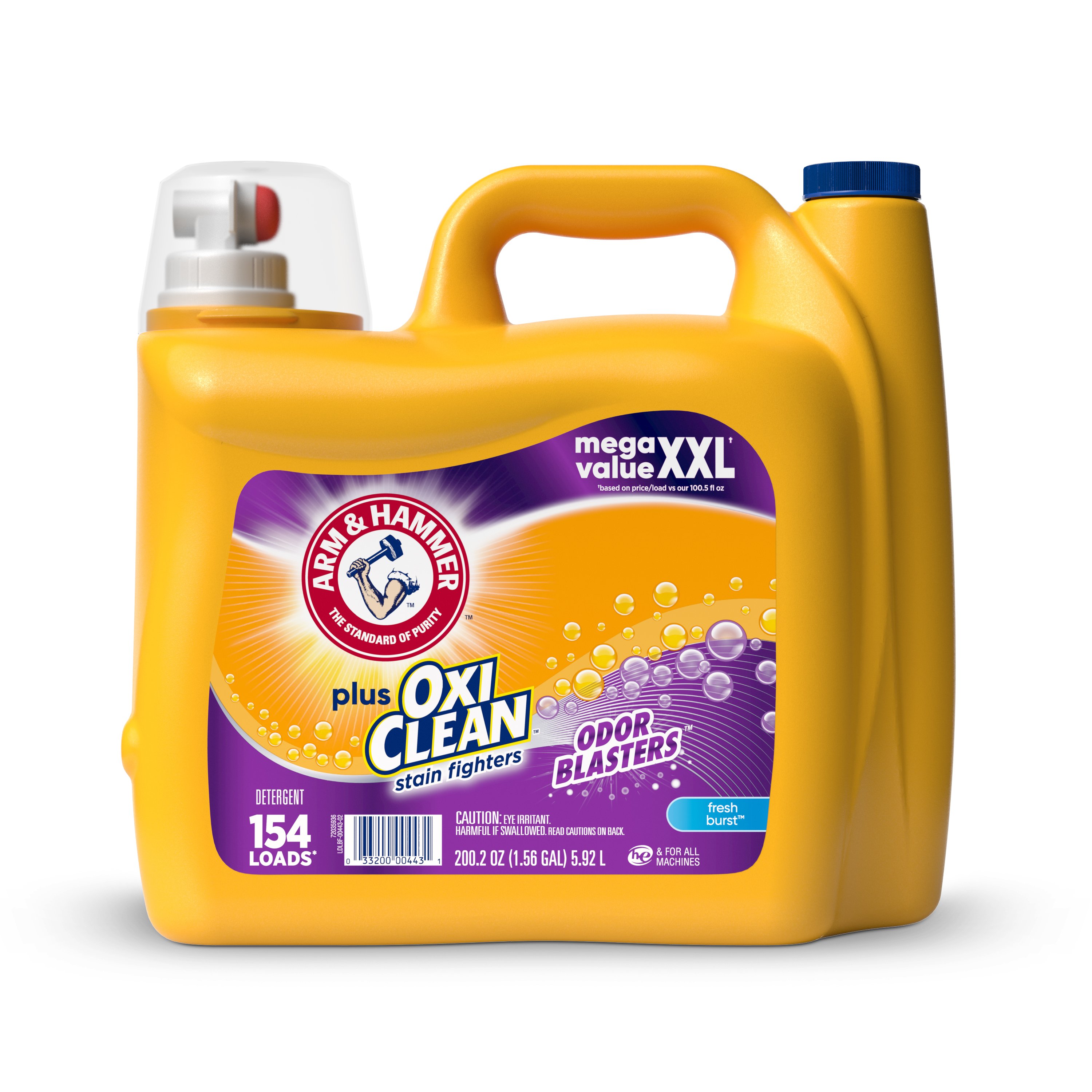 トオル0.99(ベイ) Arm & Hammer Plus OxiClean Liquid Detergent With Oxi, 154 Loads