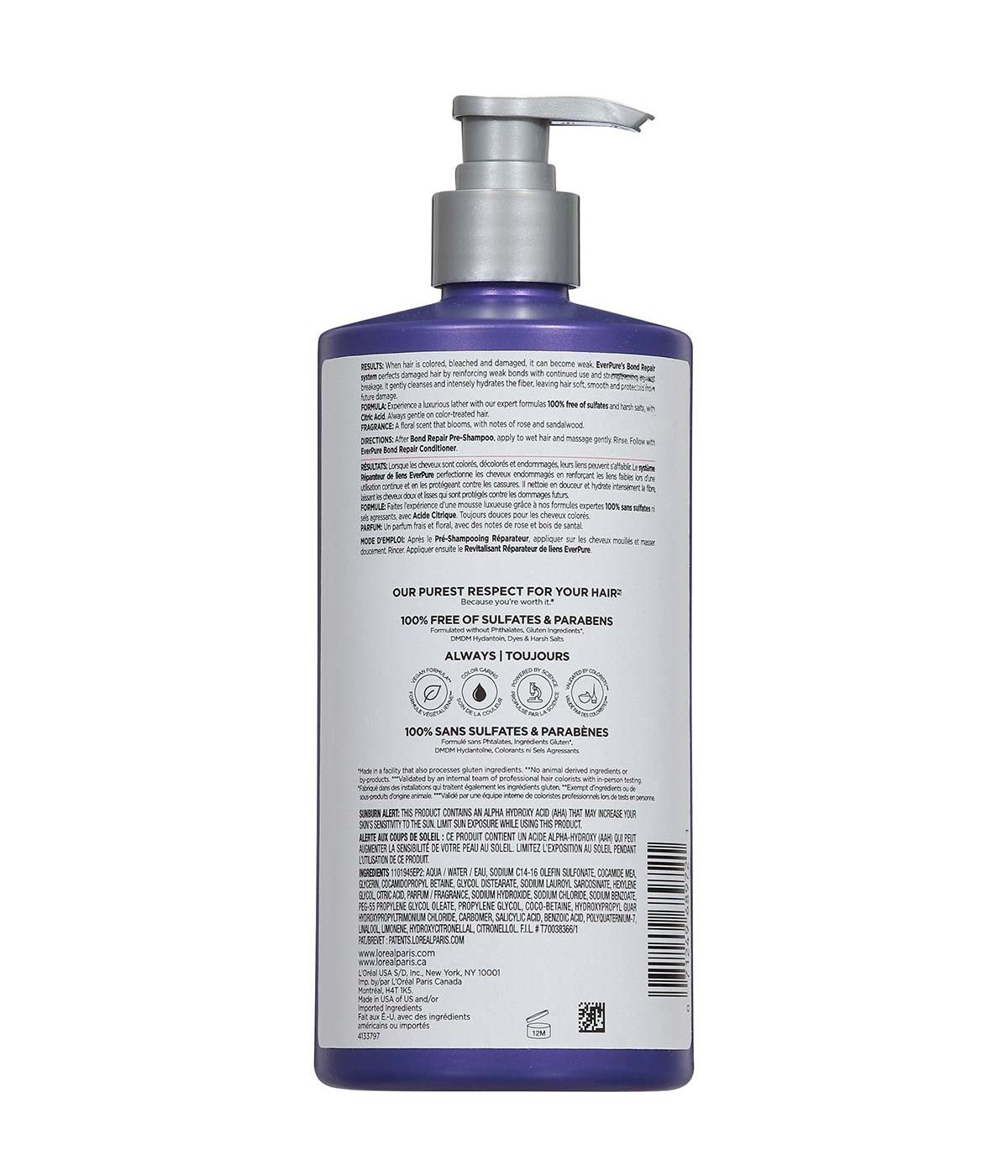 L'Oréal Paris Ever Pure Bond Repair Shampoo; image 2 of 2