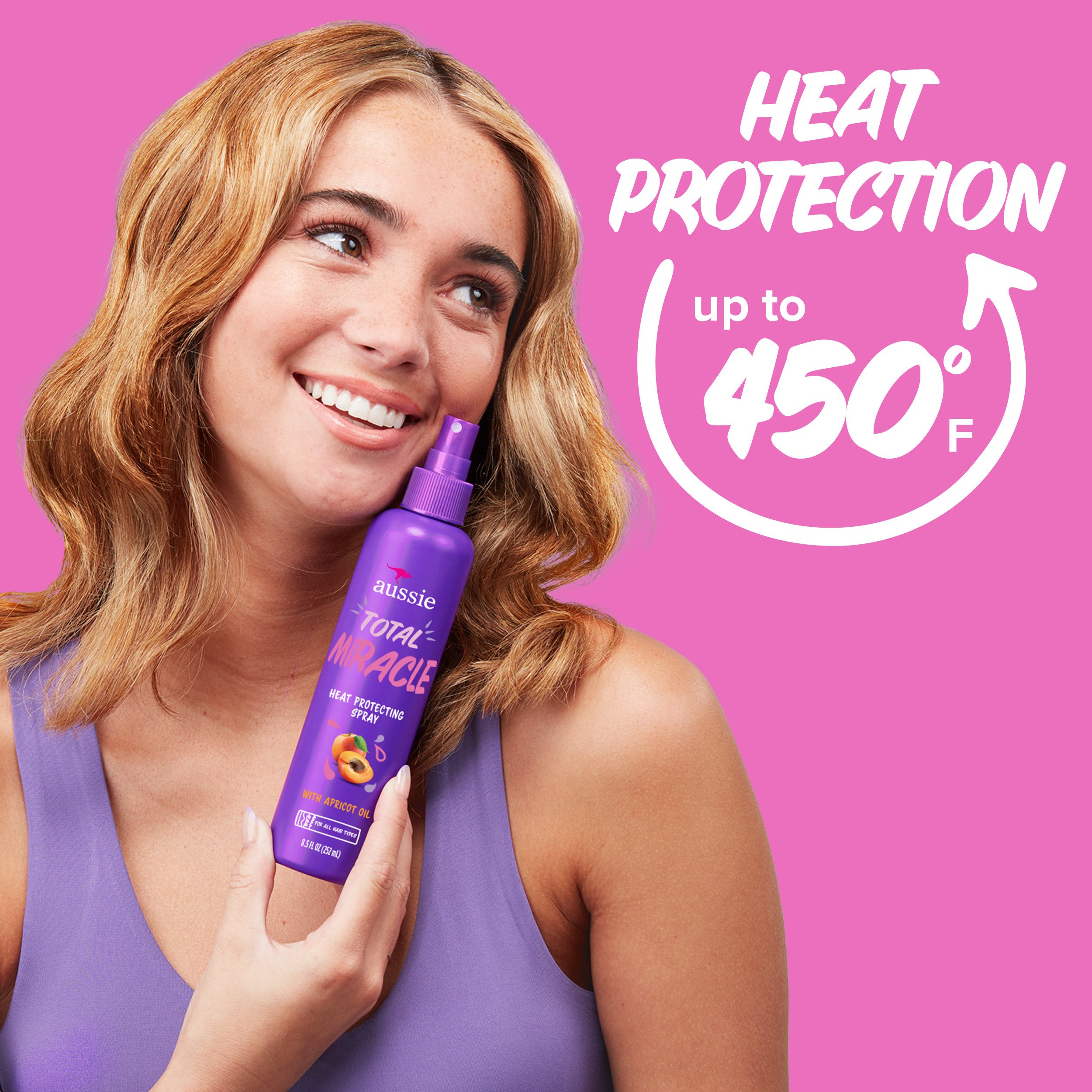 Aussie Total Miracle Heat Protecting Spray - All Hair Types - Shop