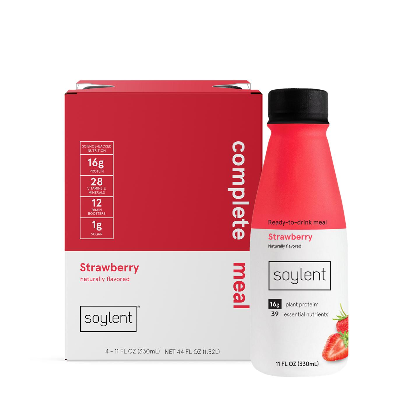 Soylent Complete Meal Drink - Strawberry; image 2 of 3