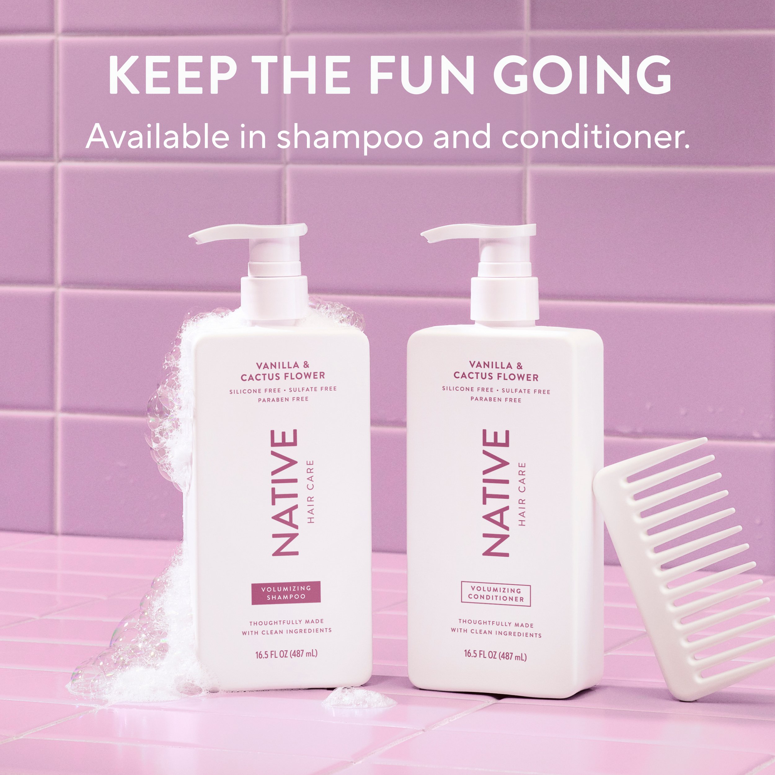 Native Volumizing Shampoo - Vanilla & Cactus Flower - Shop Shampoo