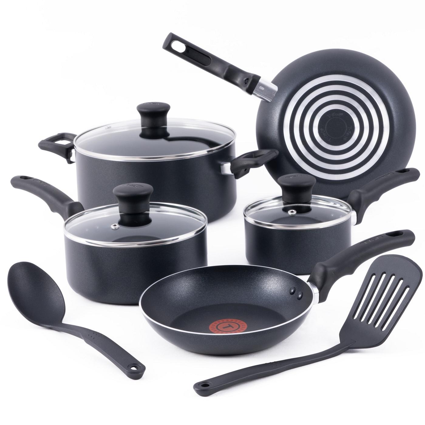 T-fal Essentials Non-Stick Cookware Set; image 1 of 7