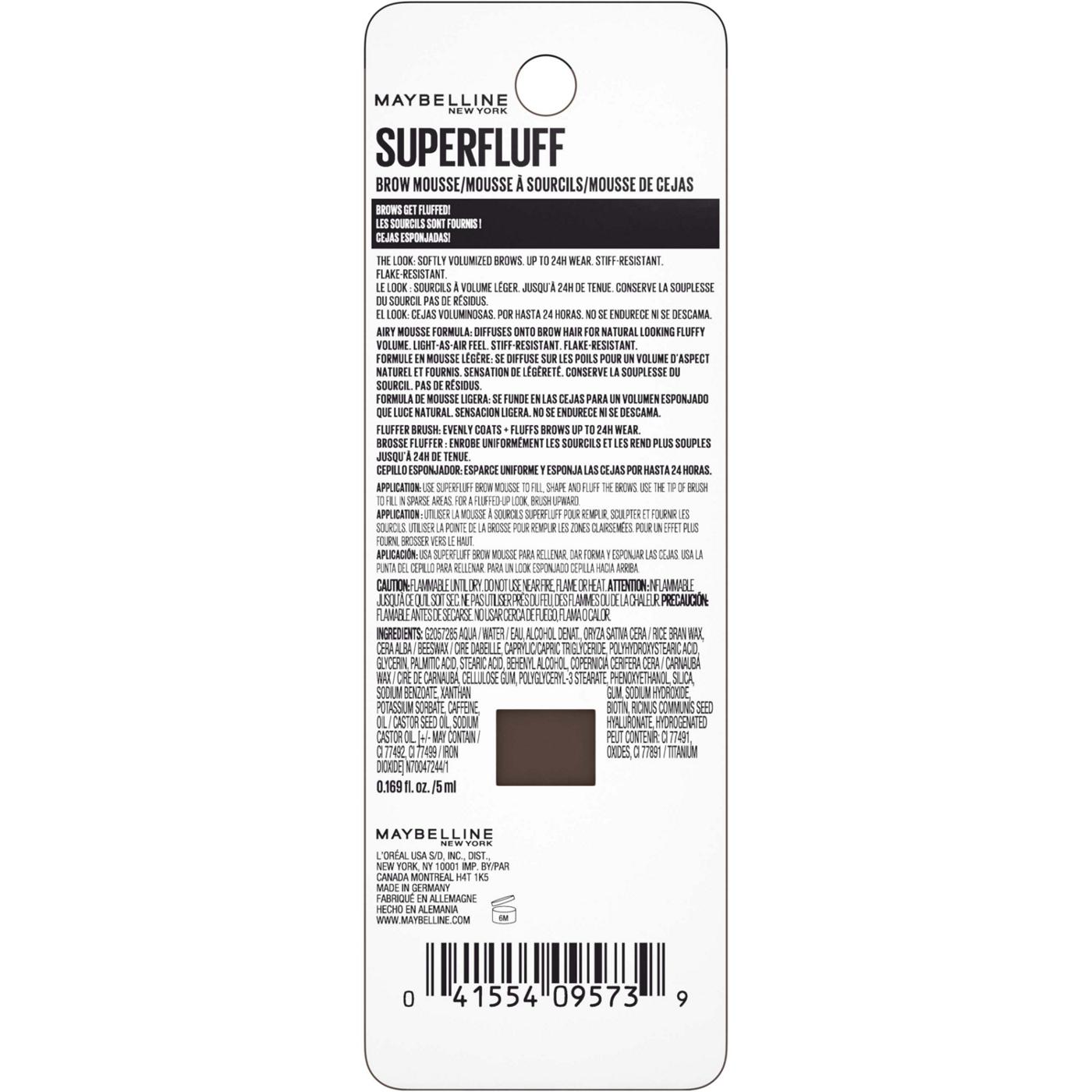 Maybelline SuperFluff Brow Mousse - 262 Black Brown; image 2 of 2