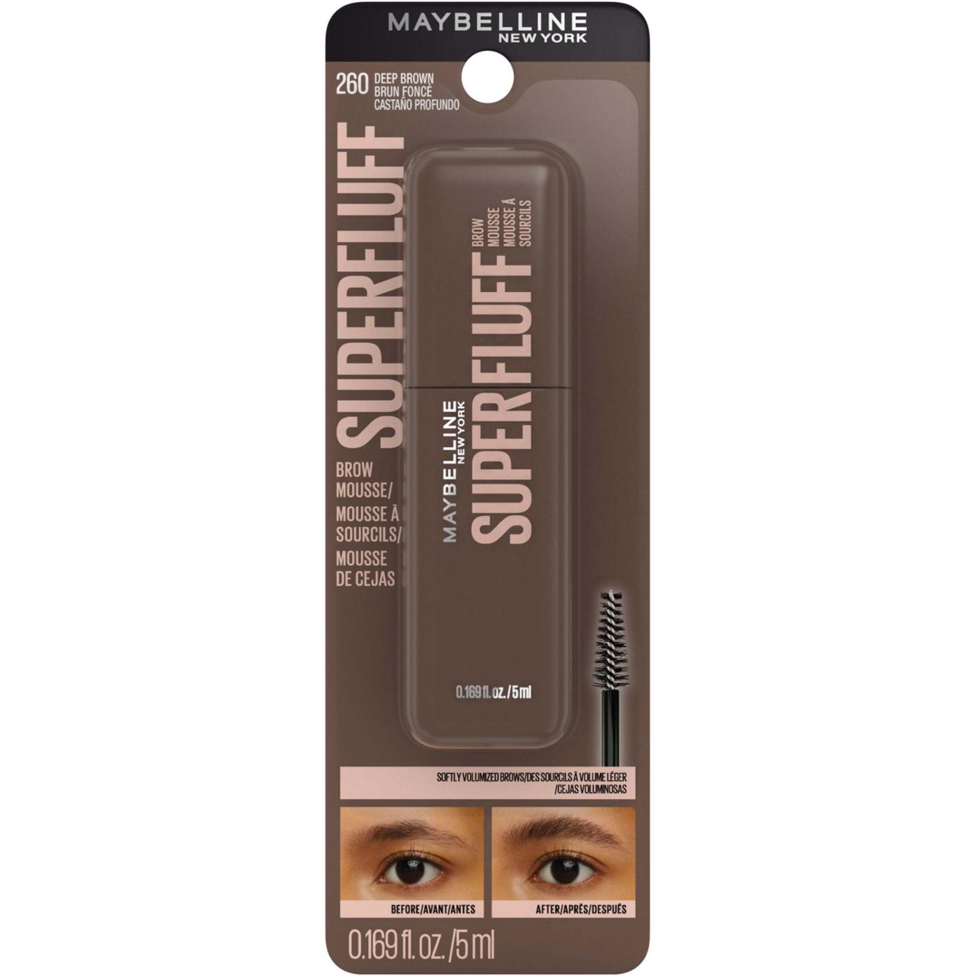Maybelline SuperFluff Brow Mousse - 260 Deep Brown; image 1 of 2