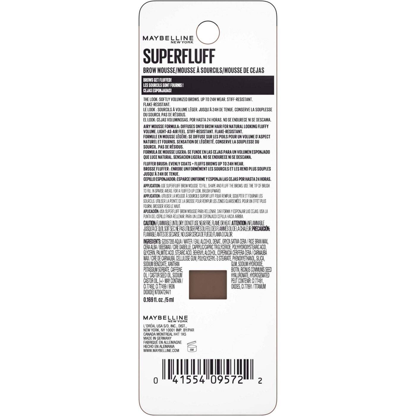 Maybelline SuperFluff Brow Mousse - 260 Deep Brown; image 2 of 2