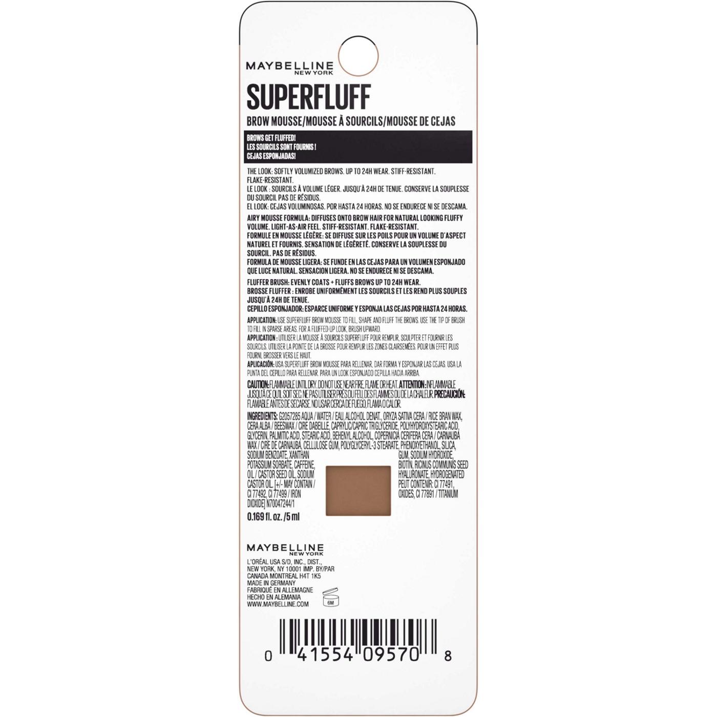 Maybelline SuperFluff Brow Mousse - 255 Soft Brown; image 2 of 2