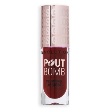 Makeup Revolution Pout Bomb Plumping Lip Gloss - Berry Mauve