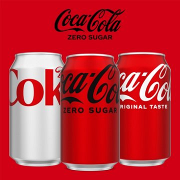 Coca-Cola Zero Sugar Soda Soft Drink 24 pk Cans, 12 oz