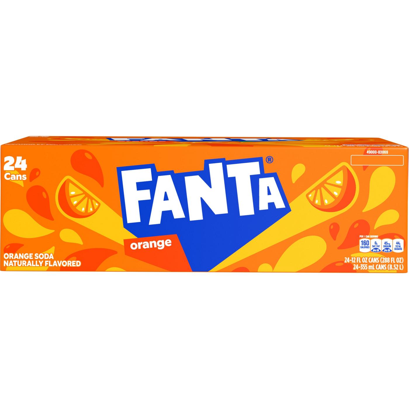 Fanta Orange Soda 24 pk Cans; image 1 of 2