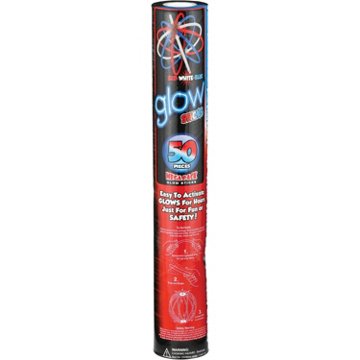 Destination Holiday Red White & Blue Glow Sticks, 50 ct