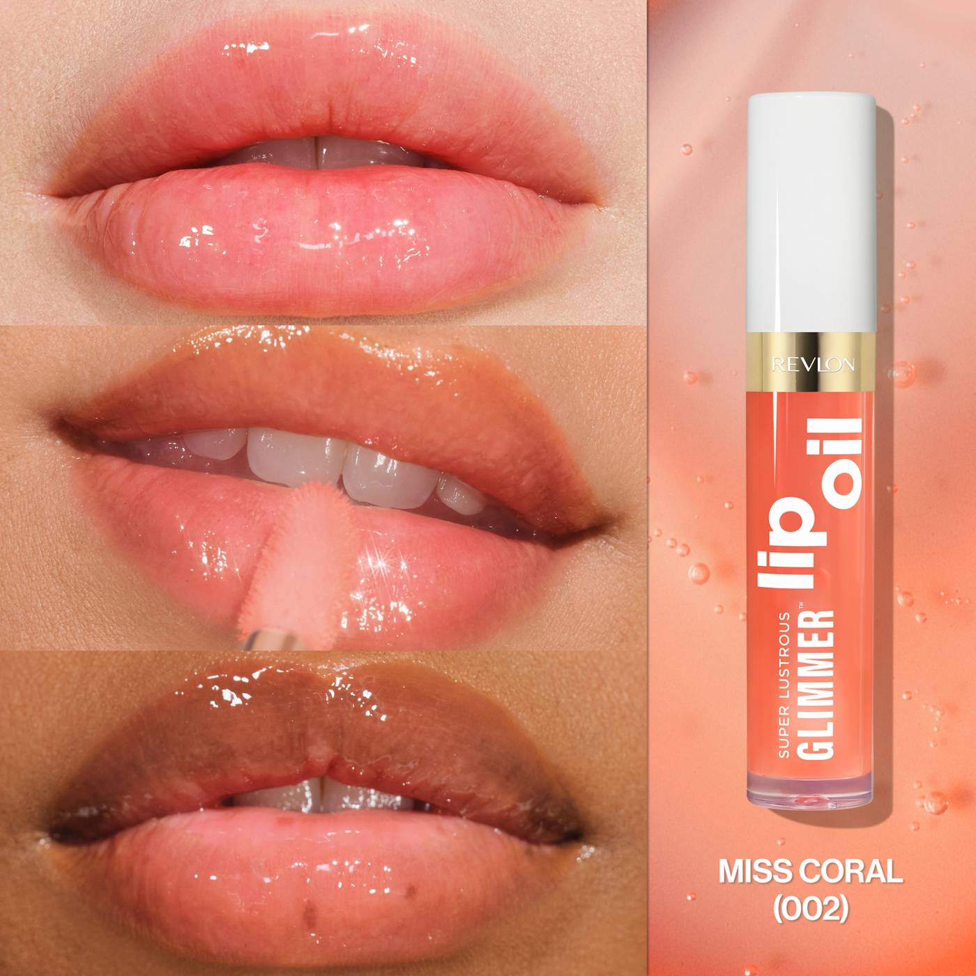 Revlon Super Lustrous Glimmer Lip Oil - Miss Coral; image 7 of 10