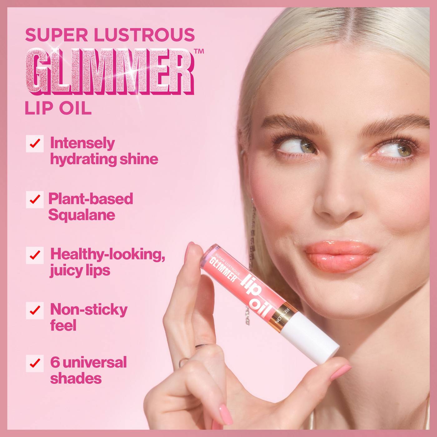 Revlon Super Lustrous Glimmer Lip Oil - Miss Coral; image 9 of 10