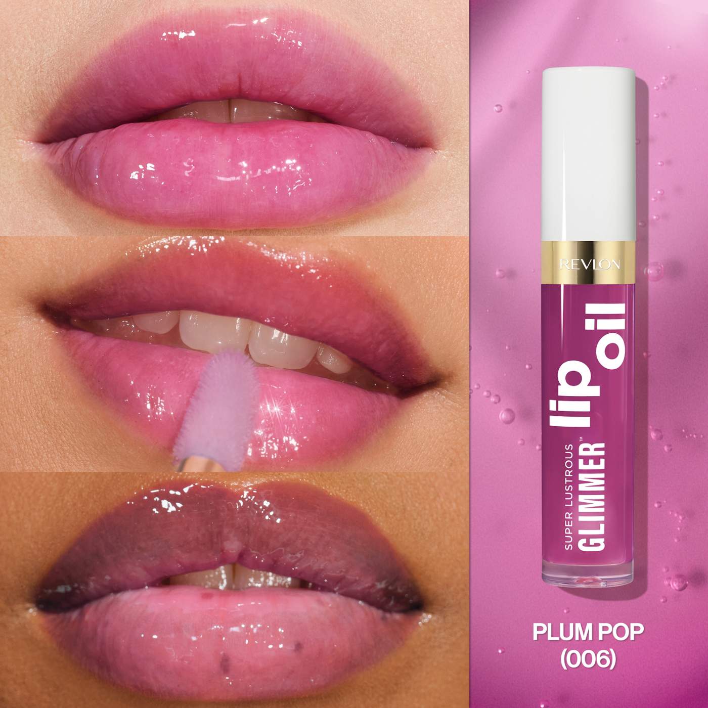 Revlon Super Lustrous Glimmer Lip Oil - Plum Pop; image 4 of 10