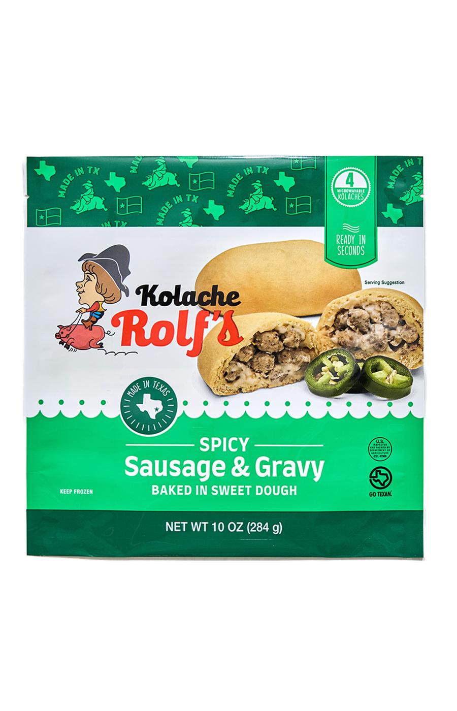 Kolache Rolf's Spicy Sausage & Gravy Baked In Sweet Dough; image 1 of 2