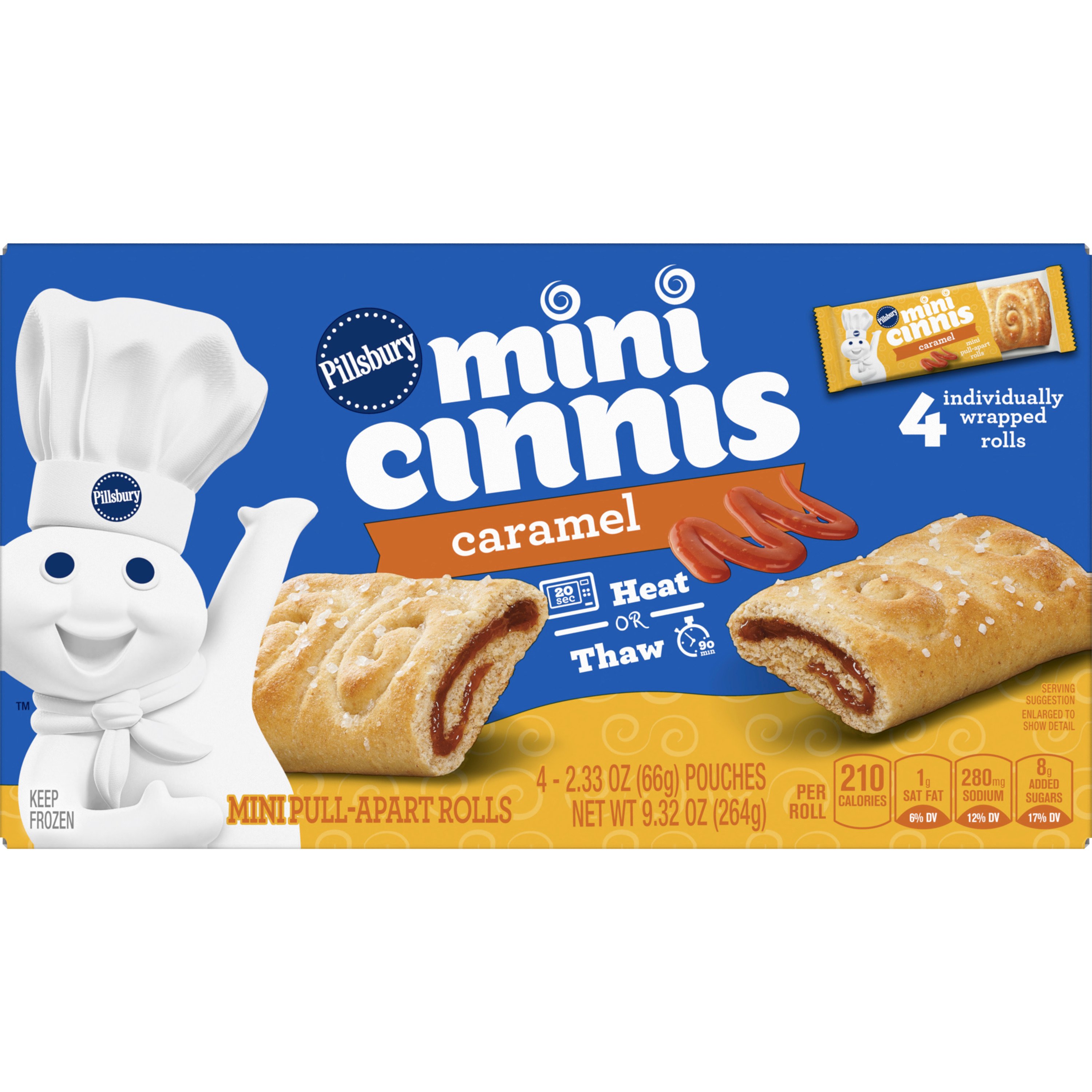Pillsbury Mini Cinnis Caramel Pull-Apart Rolls - Shop Desserts