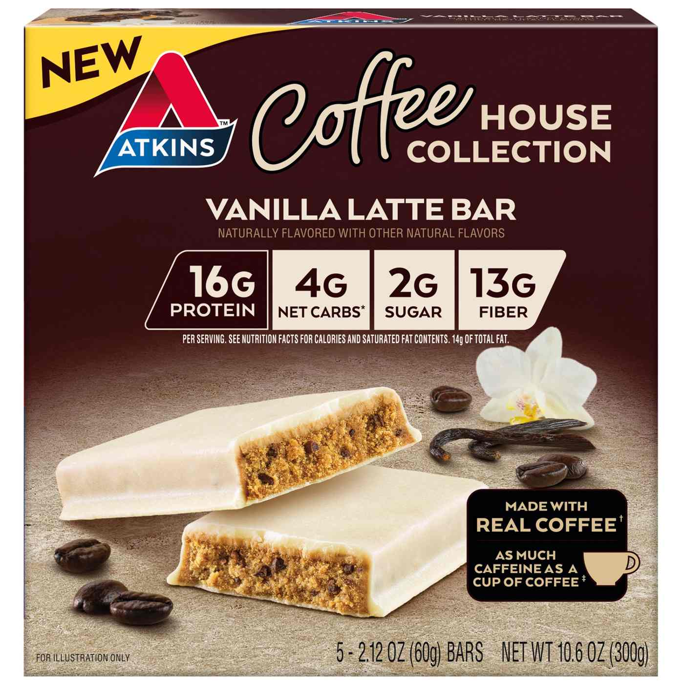 Atkins Coffee House Collection Bar - Vanilla Latte; image 1 of 2