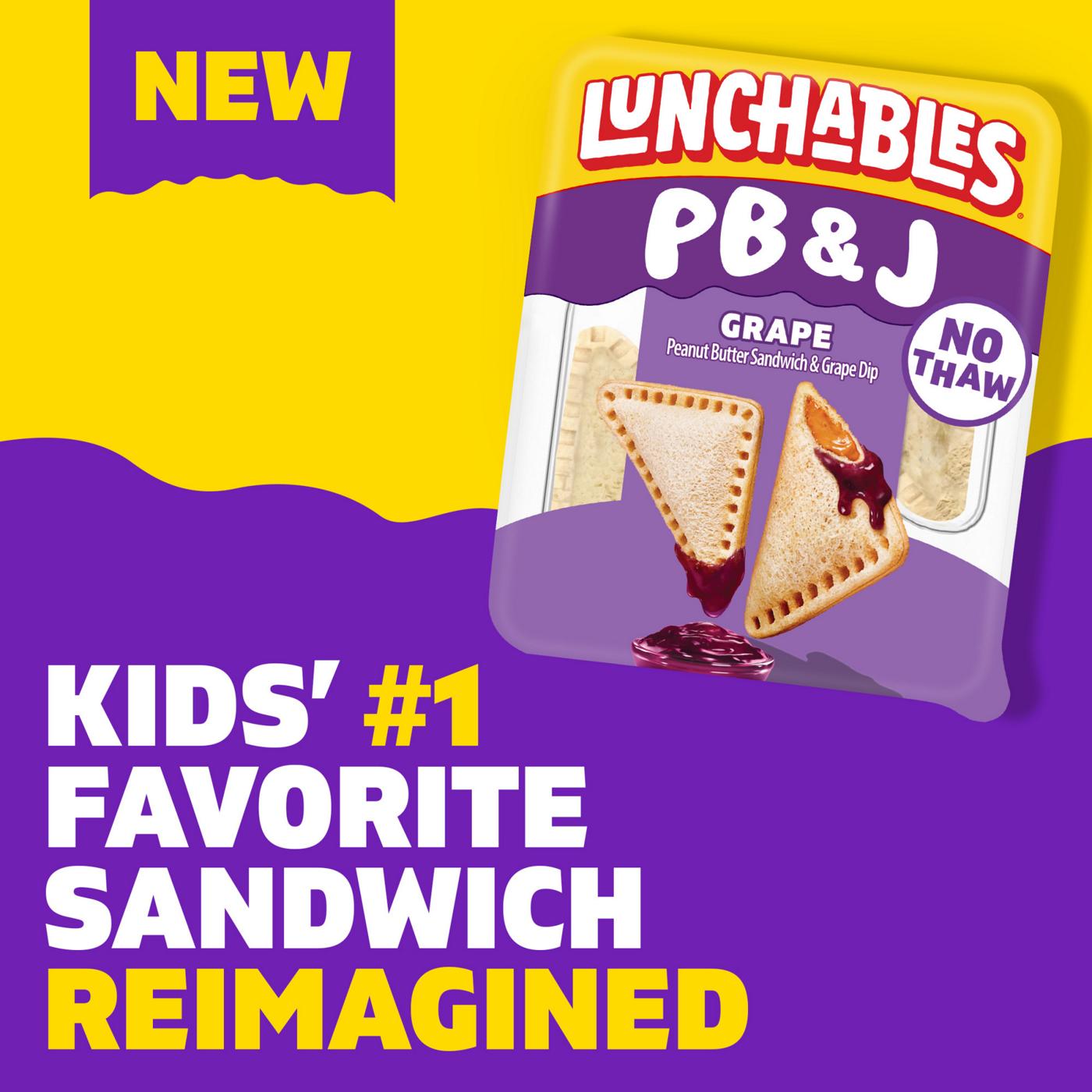Lunchables Pb&J Peanut Butter Sandwich & Grape Dip, Pack; image 5 of 5