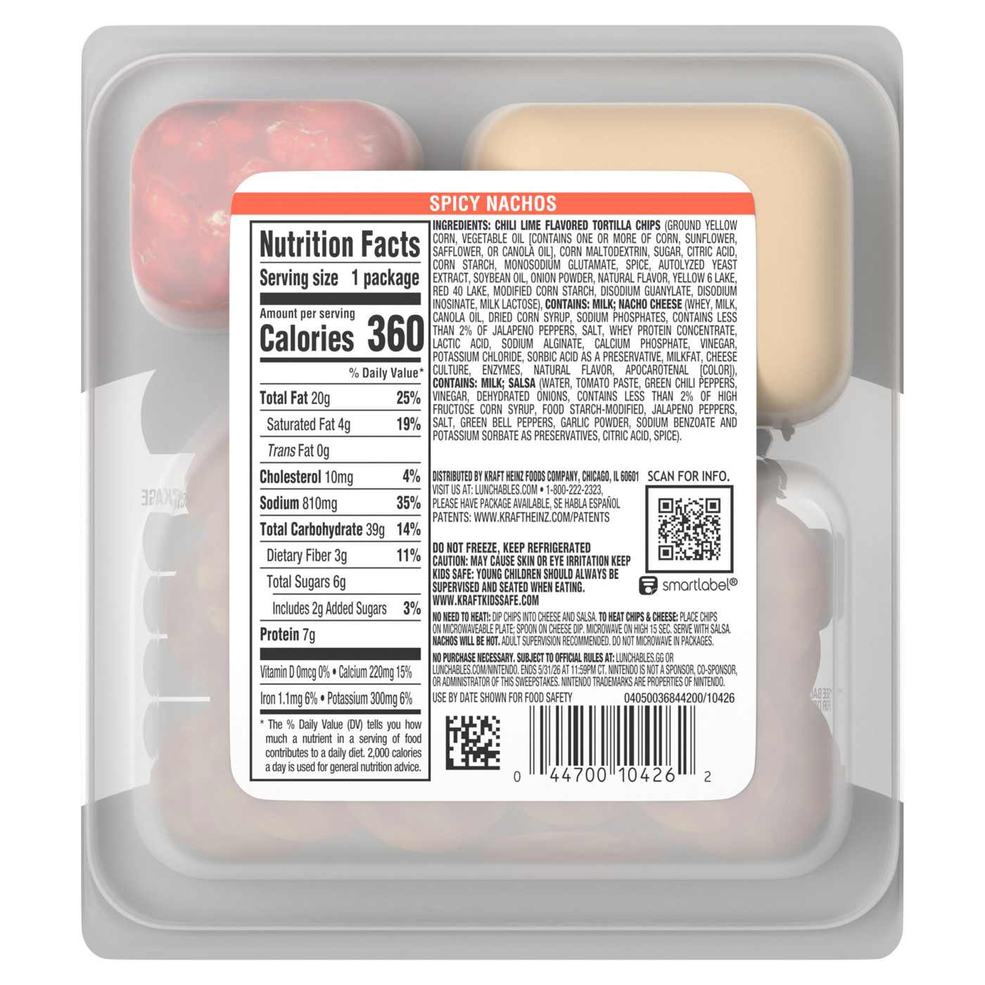 Lunchables Spicy Nachos With Chili Lime Flavored Tortilla Chips, Cheese Dip & Salsa, Pack; image 3 of 5