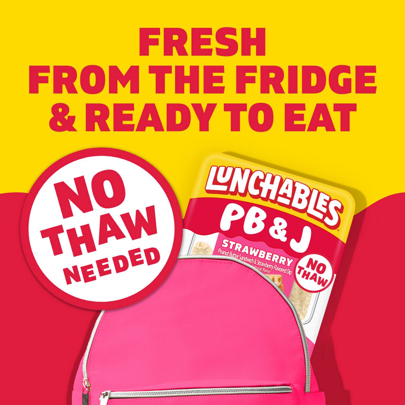 Lunchables Pb&J Peanut Butter Sandwich & Strawberry Flavored Dip, Pack; image 2 of 5