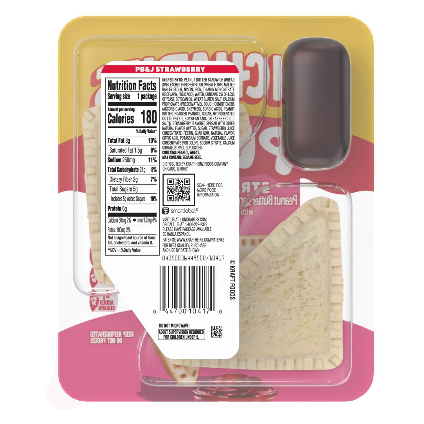 Lunchables Pb&J Peanut Butter Sandwich & Strawberry Flavored Dip, Pack; image 5 of 5