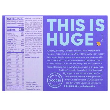Goodles 16g Protein Ched Over Heels Mac & Cheese, 9 oz