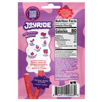 Joyride Sour Strawberry Ropes
