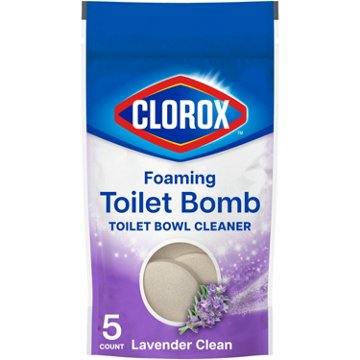 Clorox Foaming Toilet Bomb Bowl Cleaner - Lavender Clean, 5 ct