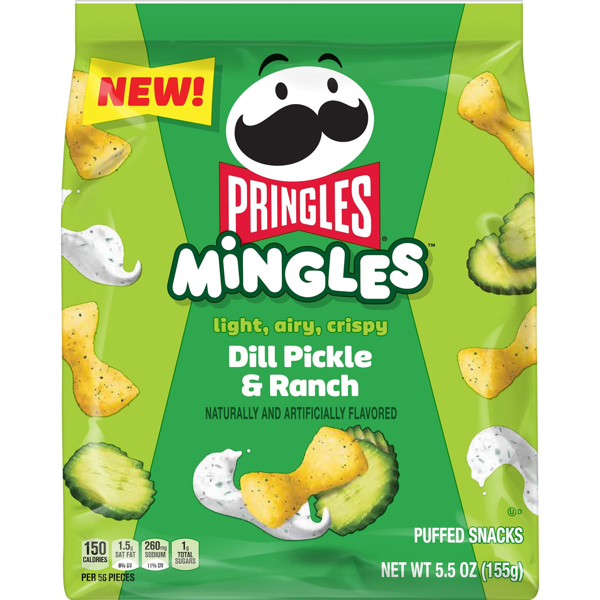 Pringles Mingles Dill Pickle and Ranch Puffed Snacks - Shop Chips at H-E-B