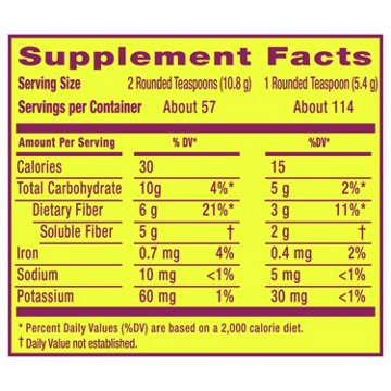 Metamucil 4-in-1 Psyllium Husk Fiber Supplement, Daily Fiber Powder for Digestive Health, Unflavored