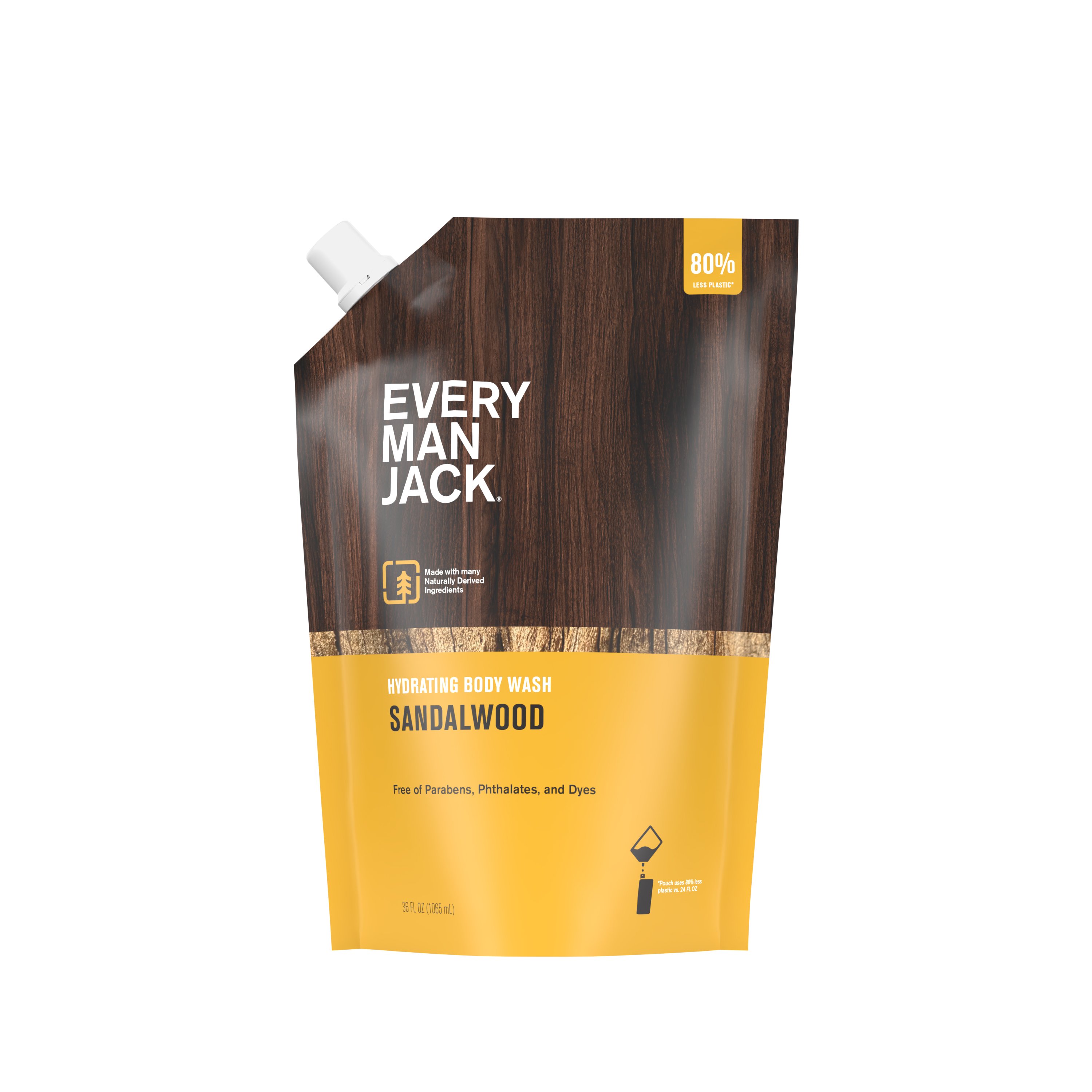 Every Man Jack Hydrating Men's Body Wash Refill Pouch - Sandalwood ...