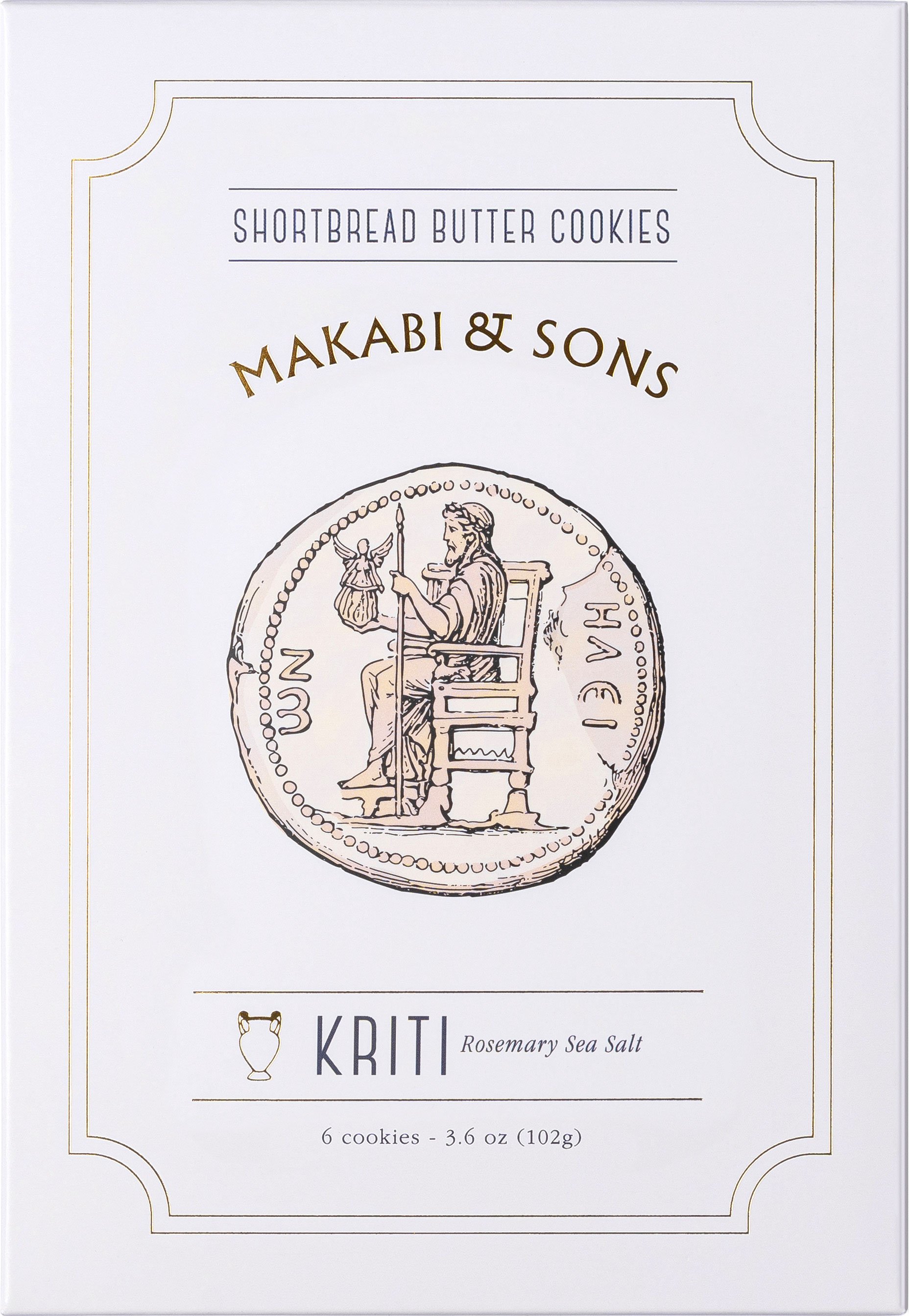 Makabi & Sons Kriti Rosemary Sea Salt Shortbread Butter Cookies