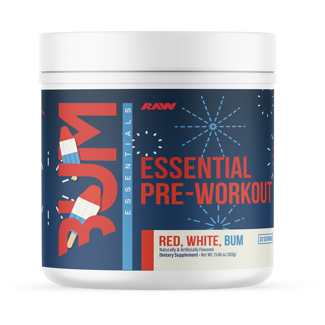 Raw Essential PreWorkout Red White Bum Shop Diet & fitness at HEB