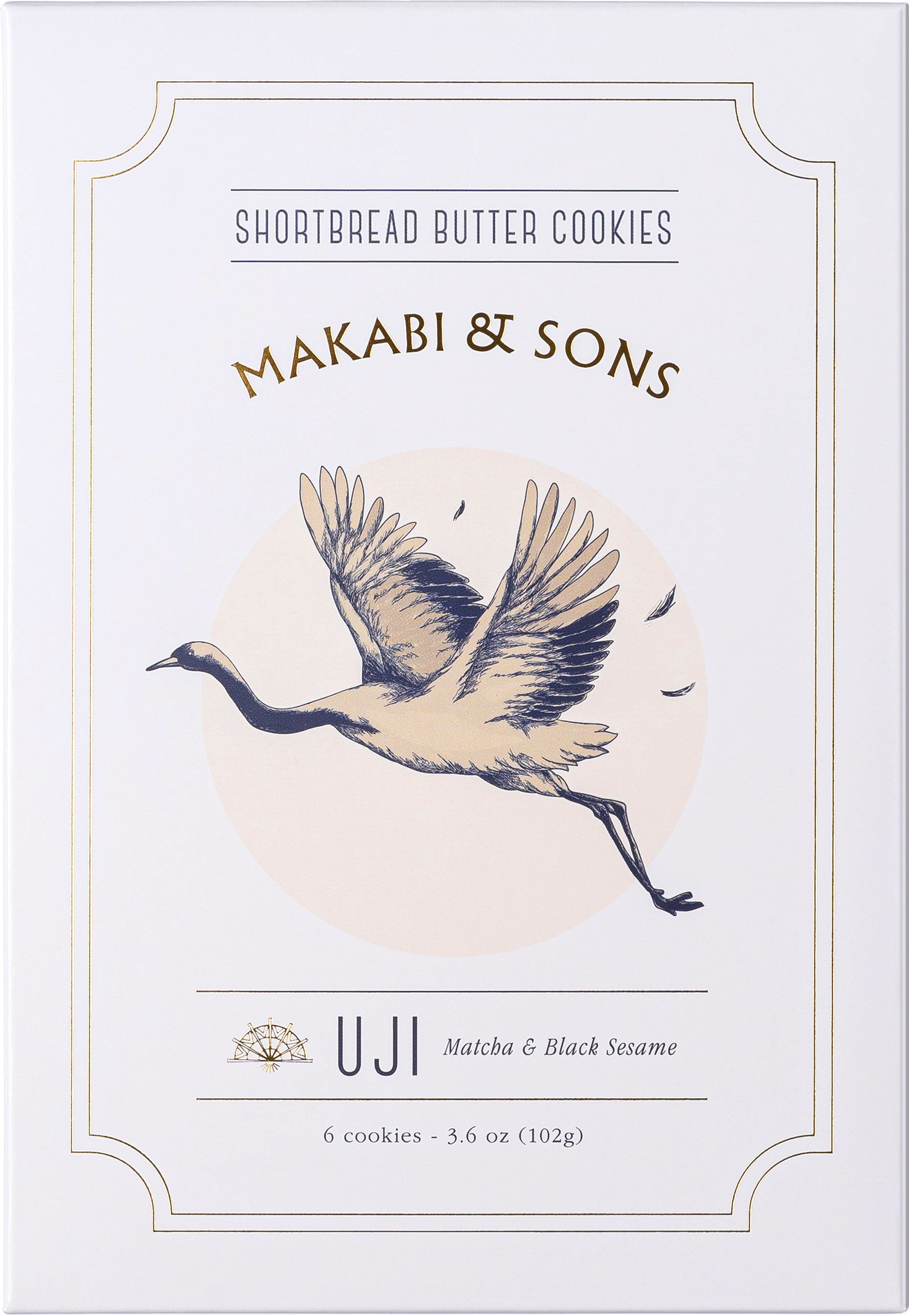 Makabi & Sons Uji Matcha & Black Sesame Shortbread Butter Cookies