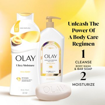 Olay Ultra Moisture Shea Butter Beauty Bar with Vitamin B3 Complex