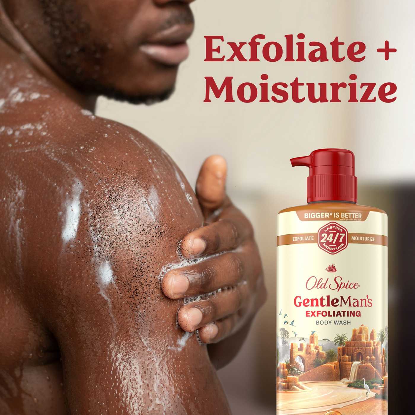 Old Spice Gentleman's Exfoliating Body Wash - Brown Sugar & Cocoa Butter; image 2 of 8