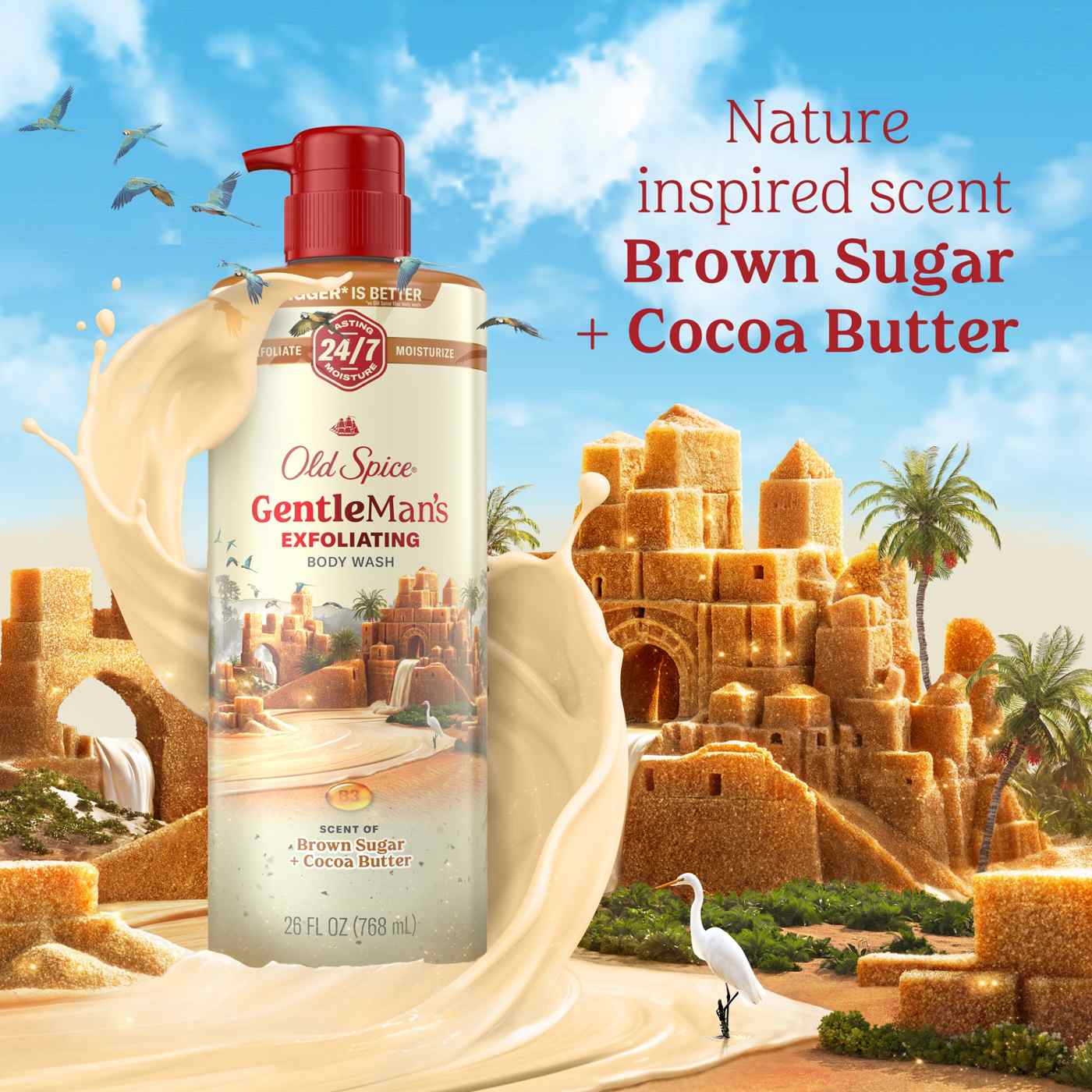 Old Spice Gentleman's Exfoliating Body Wash - Brown Sugar & Cocoa Butter; image 6 of 8