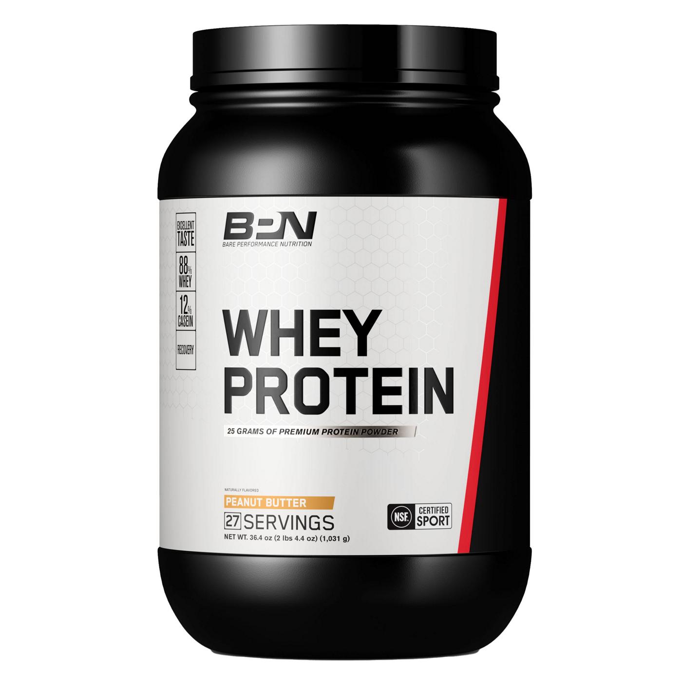 Bare Performance Nutrition Whey 25g Protein Powder - Peanut Butter; image 1 of 2