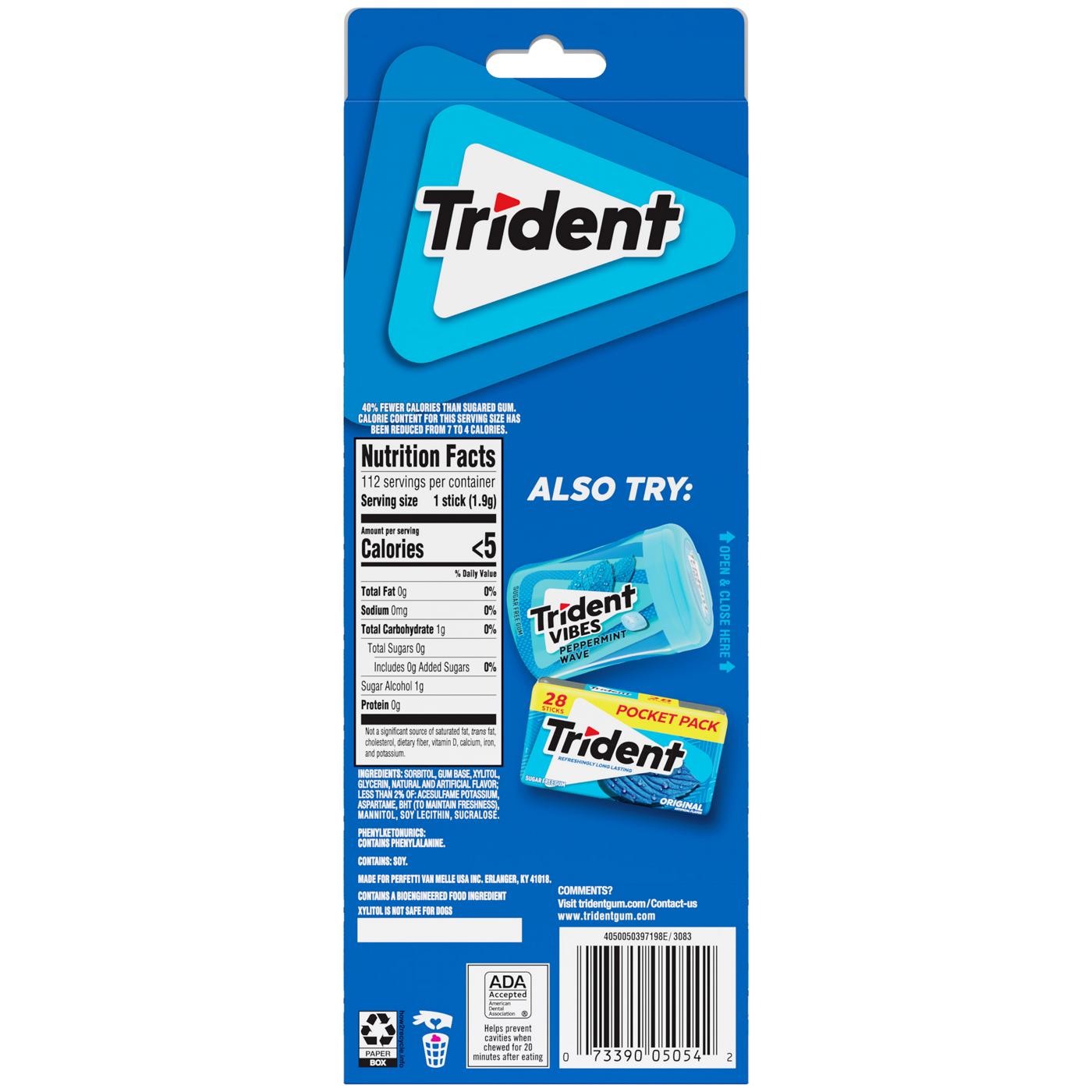 Trident Original Sugar Free Gum; image 2 of 2